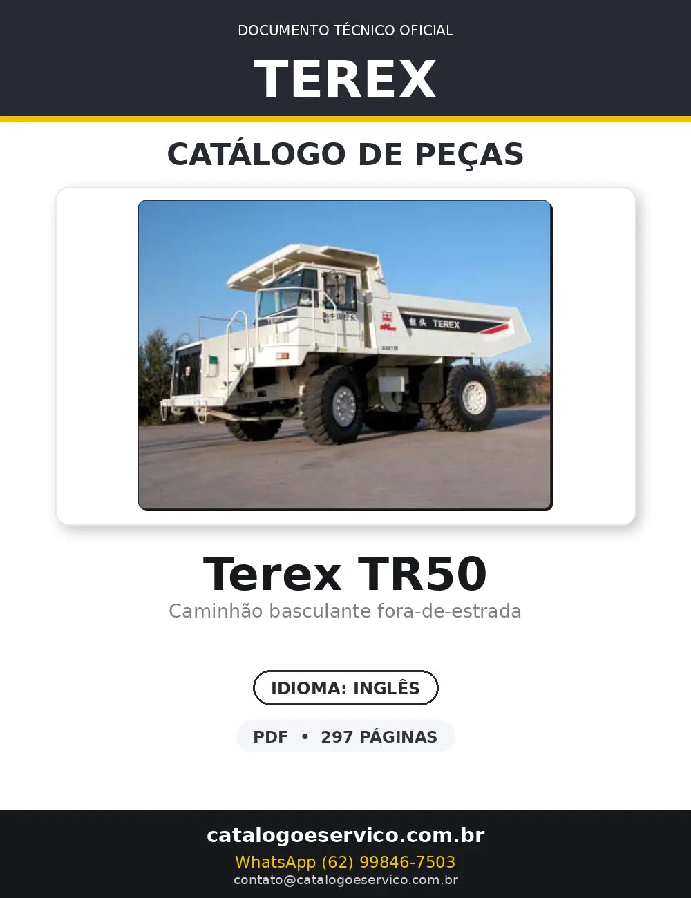 Catalogo De Peças TEREX - TR50 - Caminhao Basculante — capa