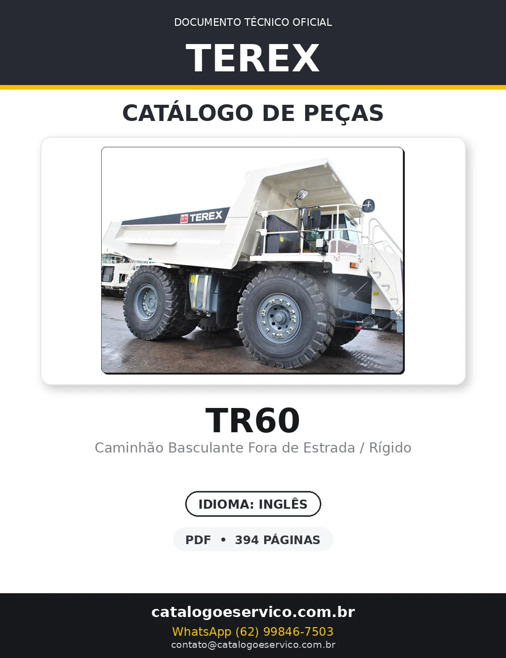 Catalogo De Peças TEREX - TR60 Tier2 - Caminhao Basculante — capa