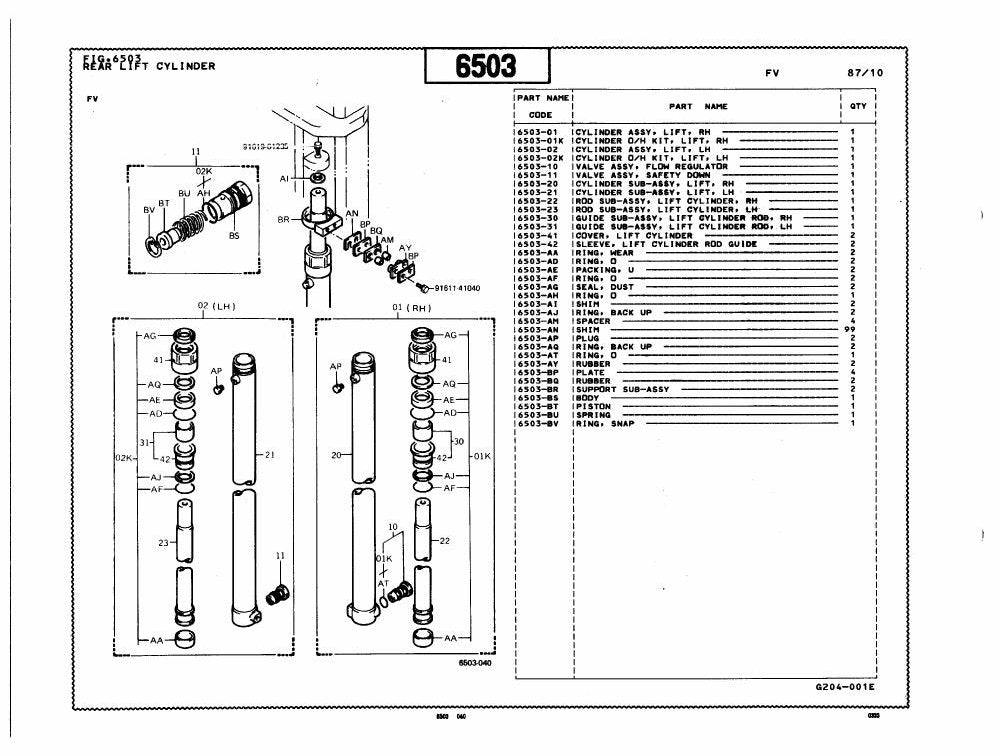 Catálogo de Peças Toyota 2FB30, 30-2FB30 Empilhadeira — vista explodida 3