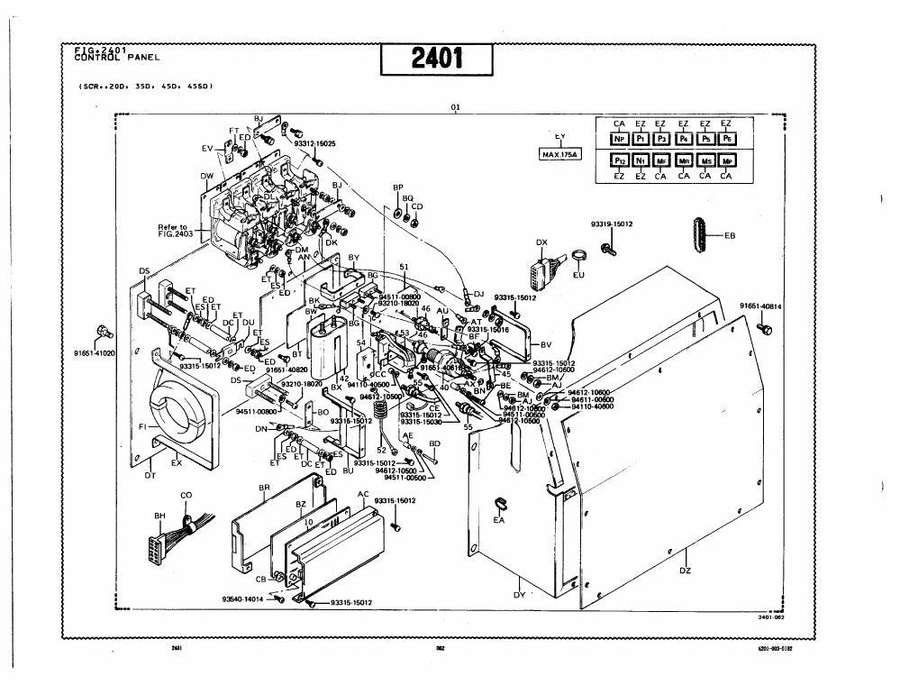 Catálogo de Peças Toyota 2FB7,9 Empilhadeira — vista explodida 1