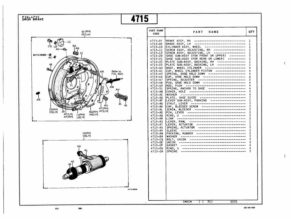 Catálogo de Peças Toyota 2FB7,9 Empilhadeira — vista explodida 2