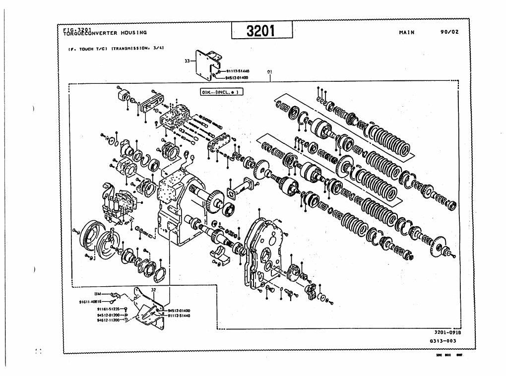 Catálogo de Peças Toyota 2FD150,180,200 Empilhadeira a Combustão — vista explodida 2