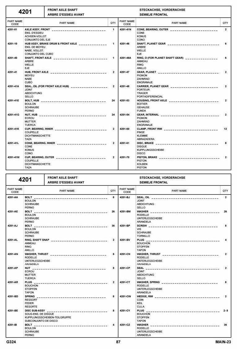 Catálogo de Peças Toyota 50-4FD100,115,120,135, 50-4FDK150,160 Empilhadeira a Combustão — vista explodida 3