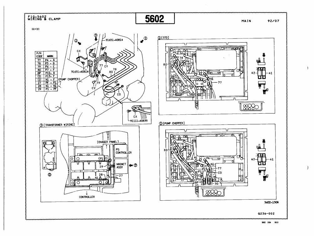 Catálogo de Peças Toyota 5FBC18,20,25, 30-5FBC18,20,25 Empilhadeira Elétrica — vista explodida 3