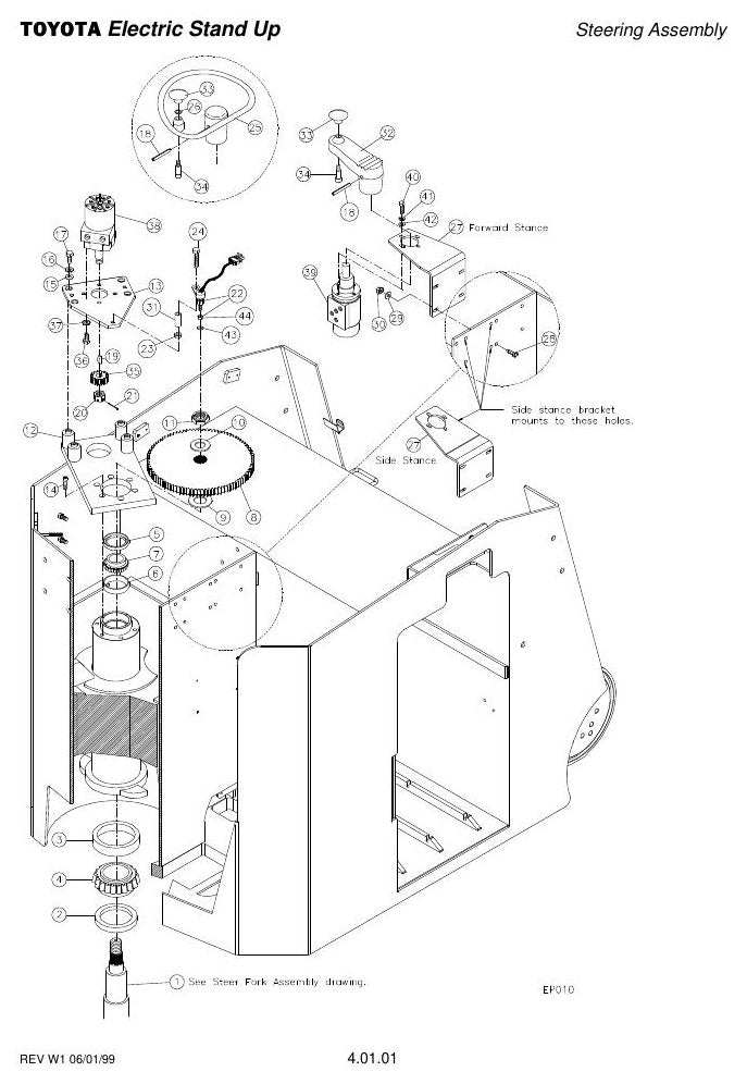 Catálogo de Peças Toyota 6BNCUE15-18 Empilhadeira Elétrica Stand-Up — vista explodida 2