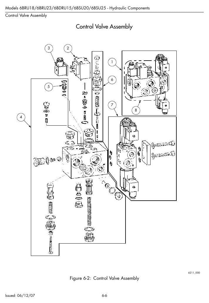 Catálogo de Peças Toyota 6BRU18, 6BRU23, 6BDRU15, 6BSU20, 6BSU25 Empilhadeira — vista explodida 3