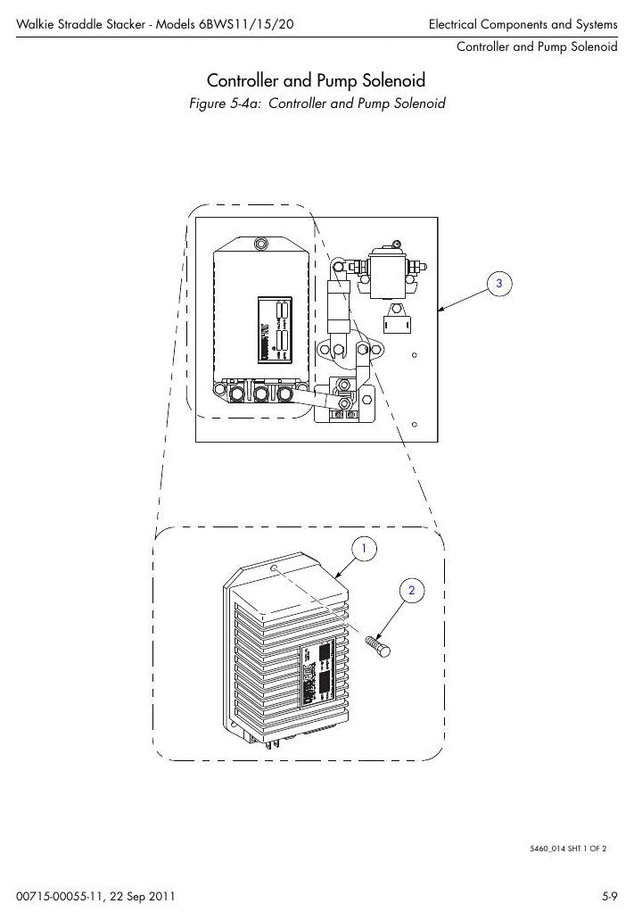 Catálogo de Peças Toyota 6BWS11,15,20 Empilhadeira Elétrica Walkie — vista explodida 3