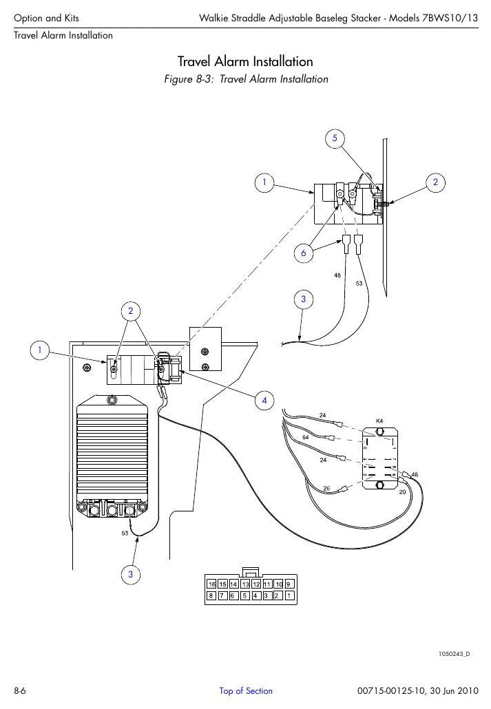 Catálogo de Peças Toyota 7BWS10,13 Empilhadeira Elétrica Walkie — vista explodida 4