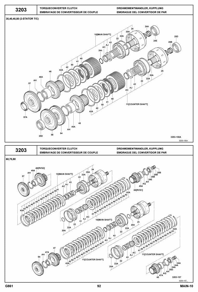 Catálogo de Peças Toyota 8FD35U,40U,45U,50U,60U,70U,80U Empilhadeira a Combustão — vista explodida 3