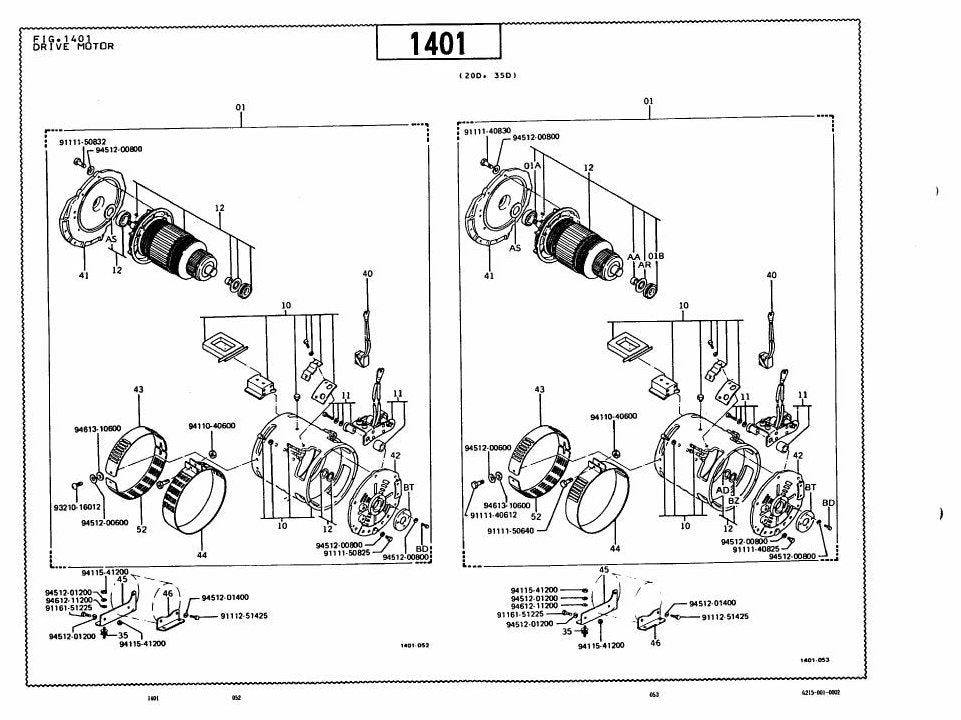 Catálogo de Peças Toyota FB35,40 Empilhadeira Elétrica — vista explodida 1