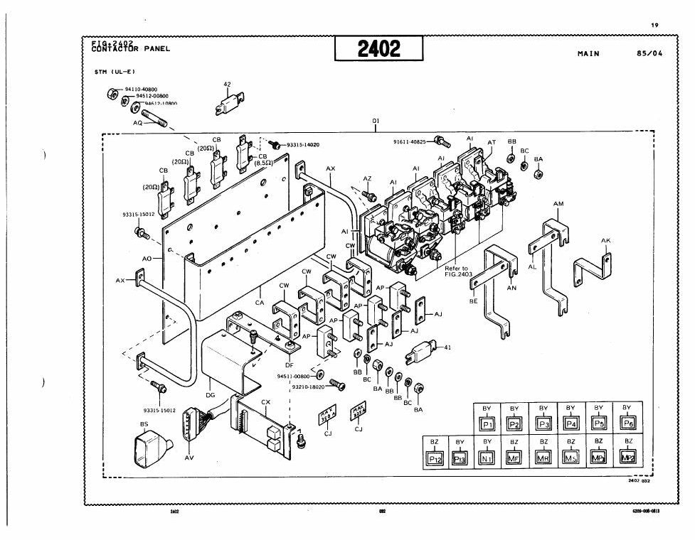 Catálogo de Peças Toyota FBA20,25, 20-FBA20,25, 30-FBA20,25, 40-FBA20,25 Empilhadeira Elétrica — vista explodida 3