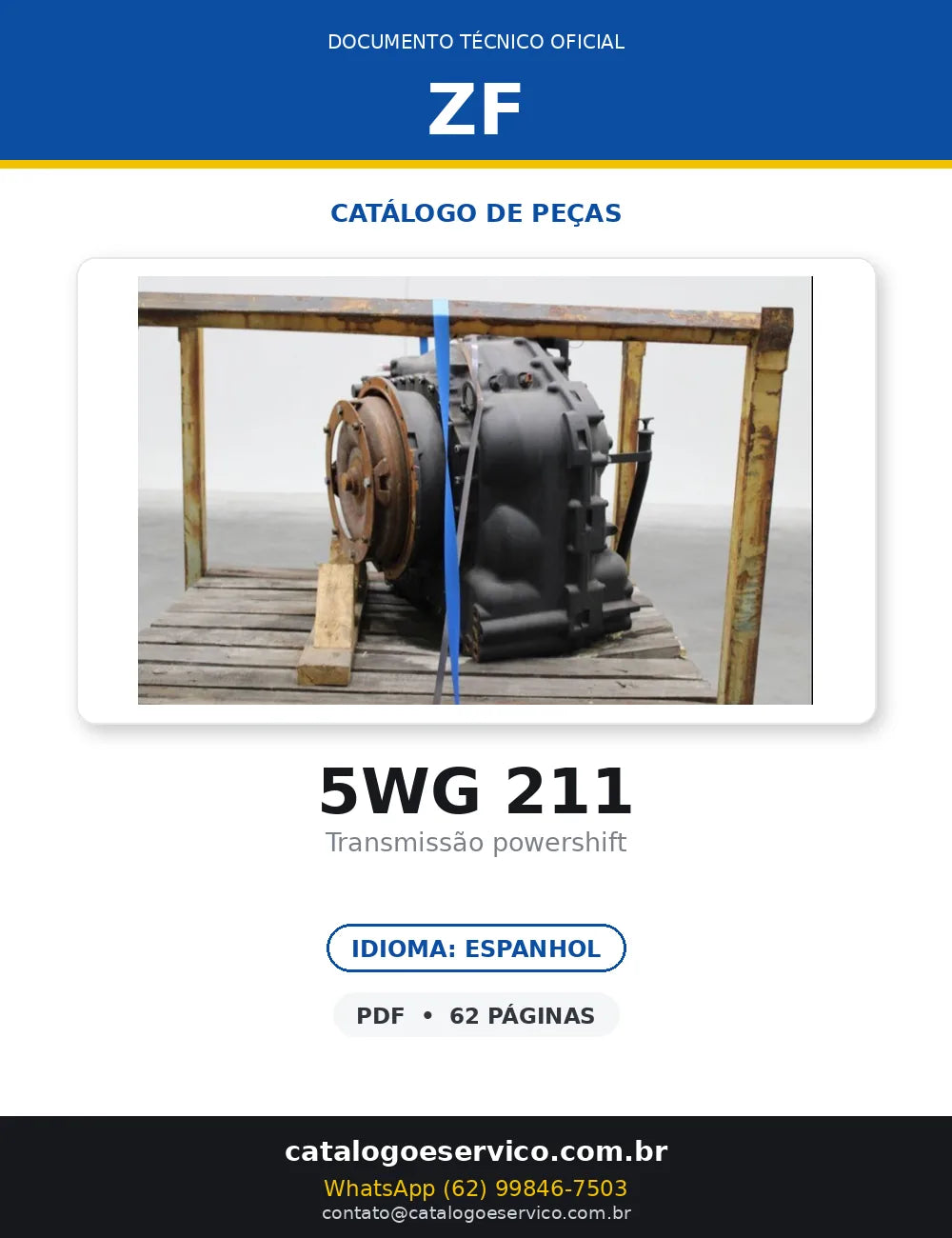 CATÁLOGO DE PEÇAS TRANSMISSÃO - 5WG 211 - ZF — capa