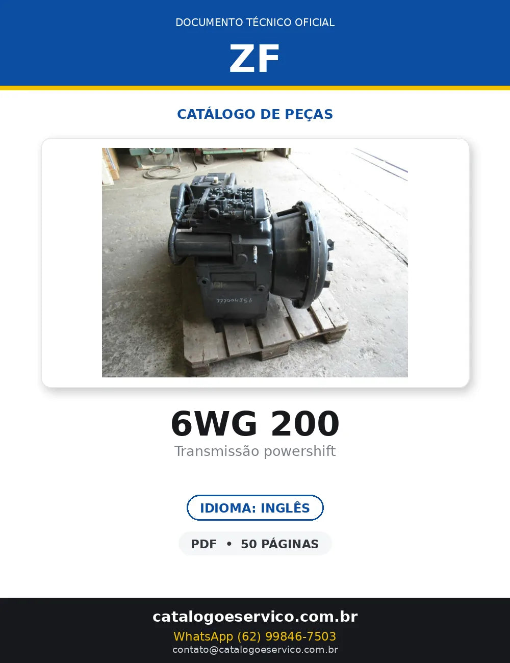 CATÁLOGO DE PEÇAS TRANSMISSÃO - 6WG-200 - ZF – ERGOPOWER — capa