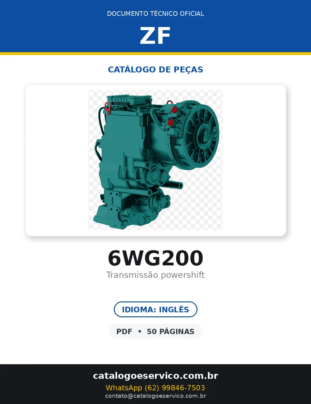 Zf Transmissão 6WG200 — transmissão, foto do produto 1