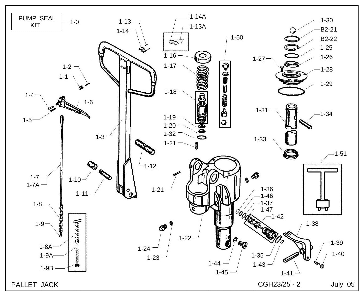 Catálogo de Peças Transpaleteira Clark CGH23 / CGH25 (Serial 93065) - página interna