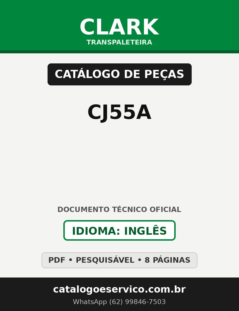 Catálogo de Peças Transpaleteira Clark CJ55A