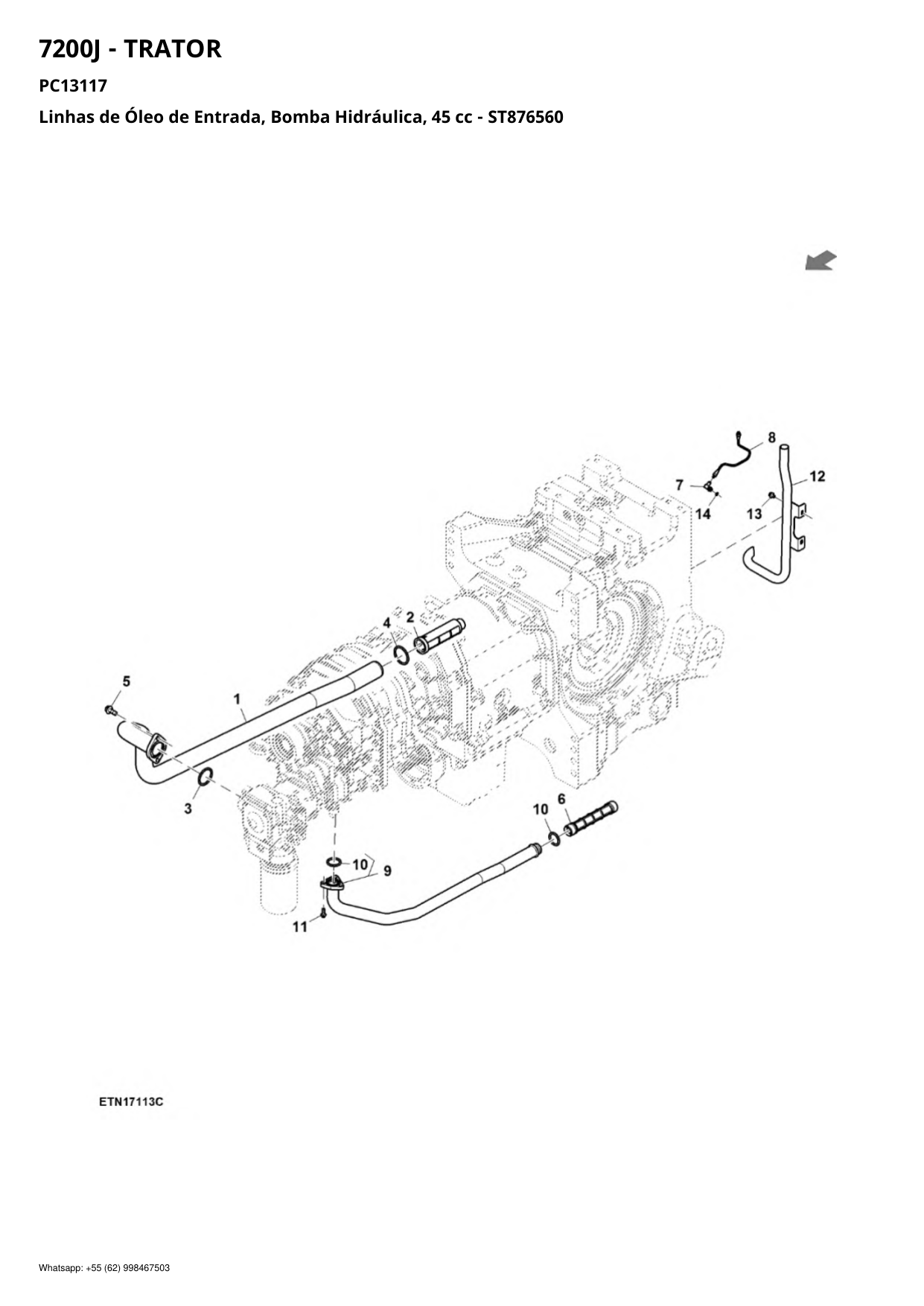 Catálogo de Peças Trator John Deere 7200J
