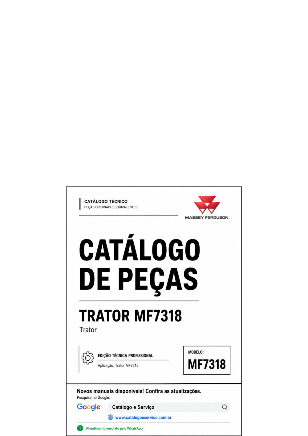 Catálogo de Peças Trator Massey Ferguson 7318