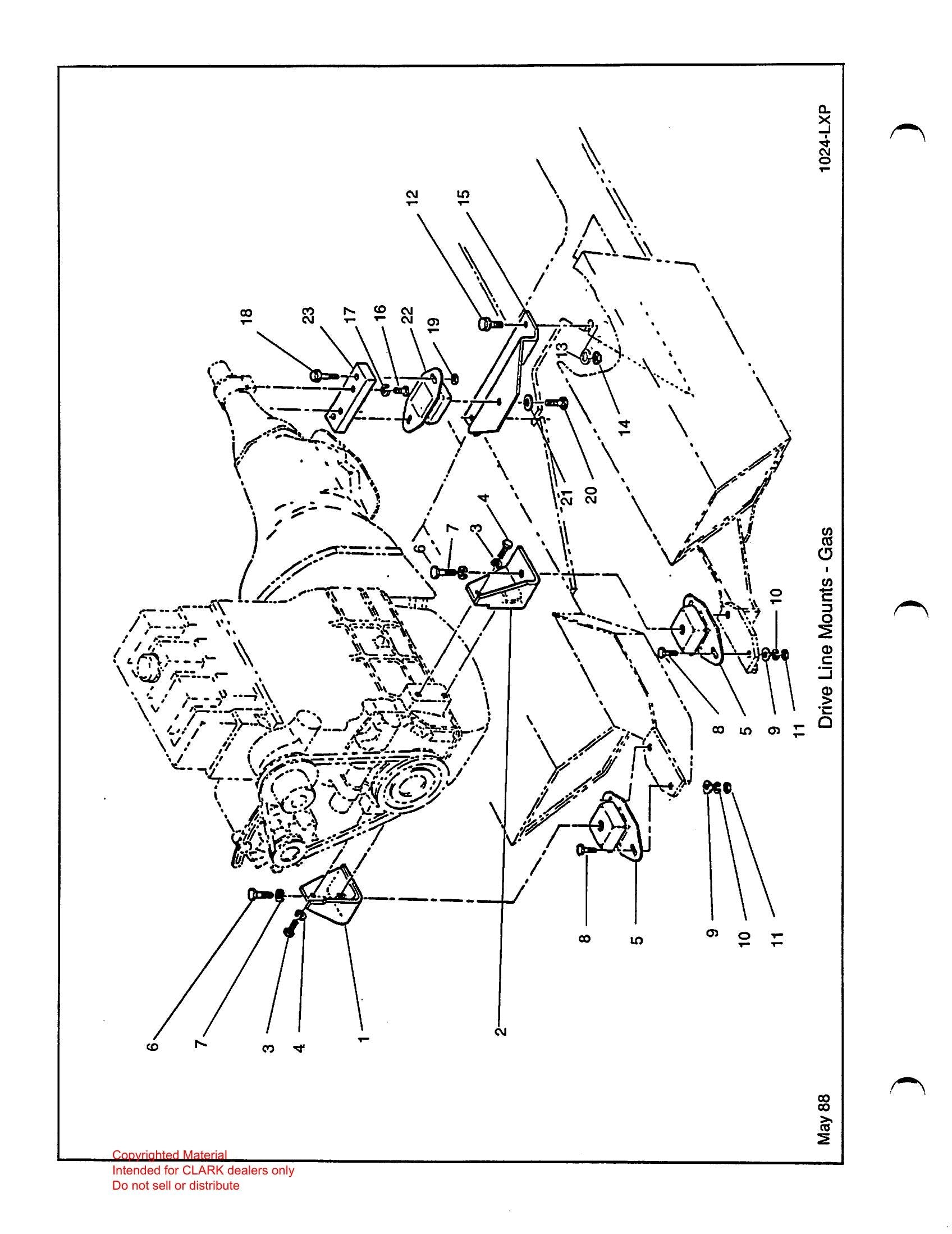 Catálogo de Peças Trator Rebocador Clark GT/DT 25 Towing Tractor (Book X164) - página interna