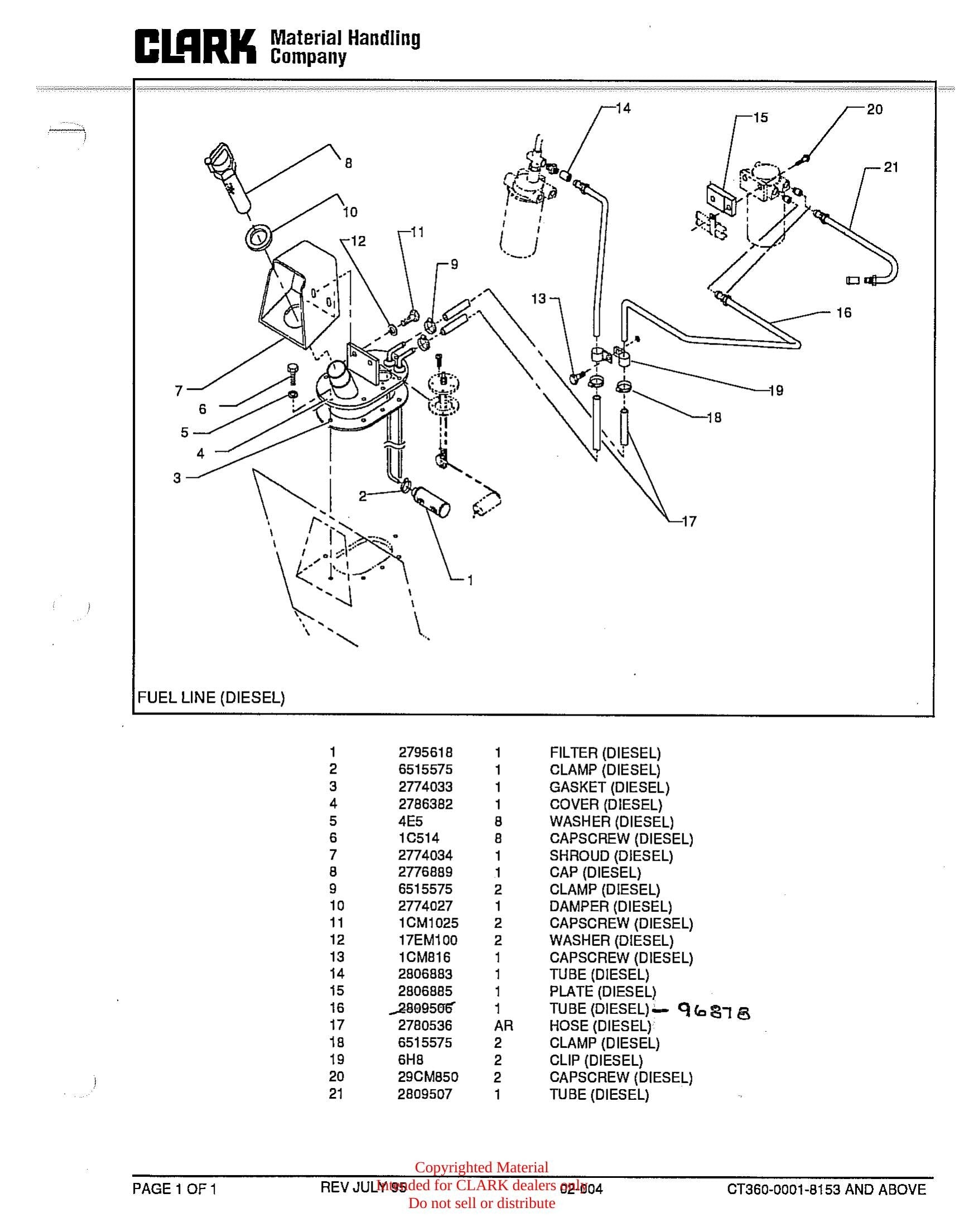 Catálogo de Peças Trator Rebocador Clark GTDT Towing Tractor (E) - página interna