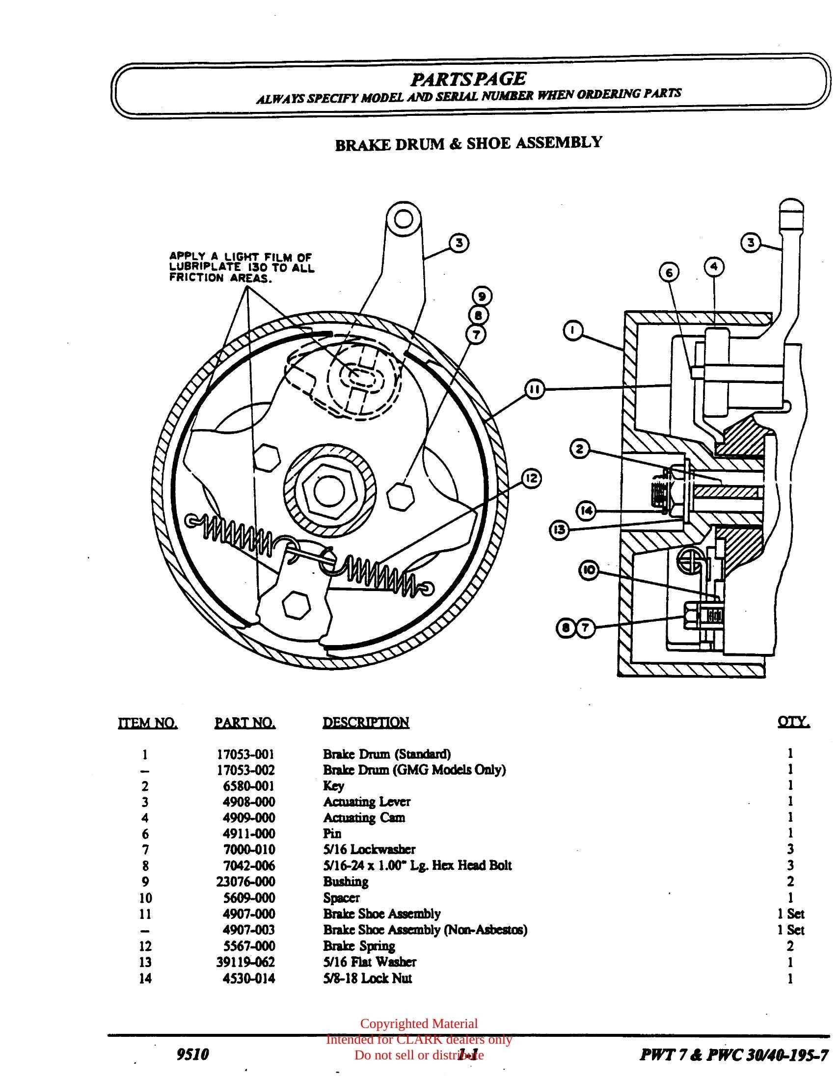Catálogo de Peças Trator Rebocador Clark PWT 7 (Book X-169) - página interna