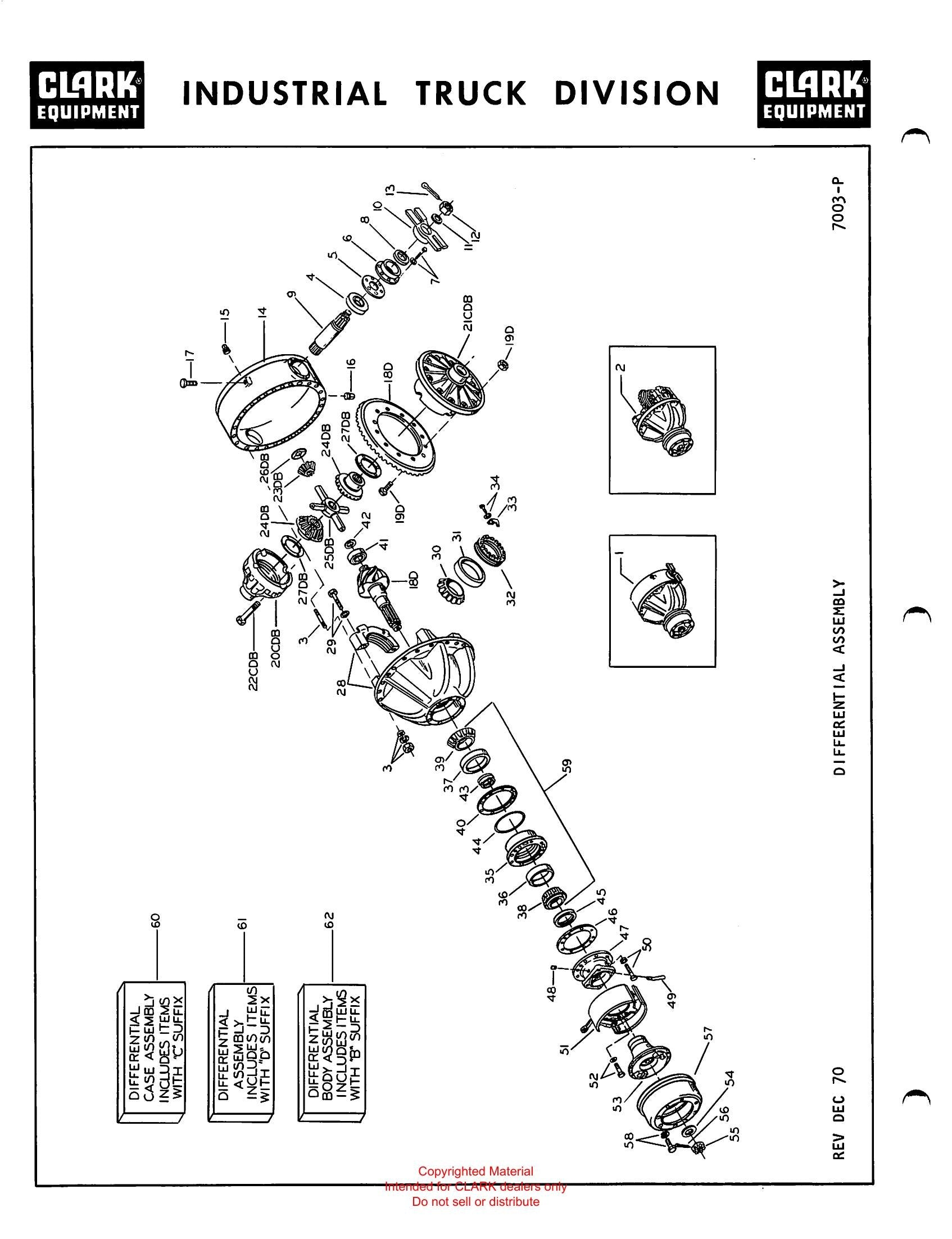 Catálogo de Peças Trator Rebocador Clark Series 512 Van Carrier (Book X141B) - página interna