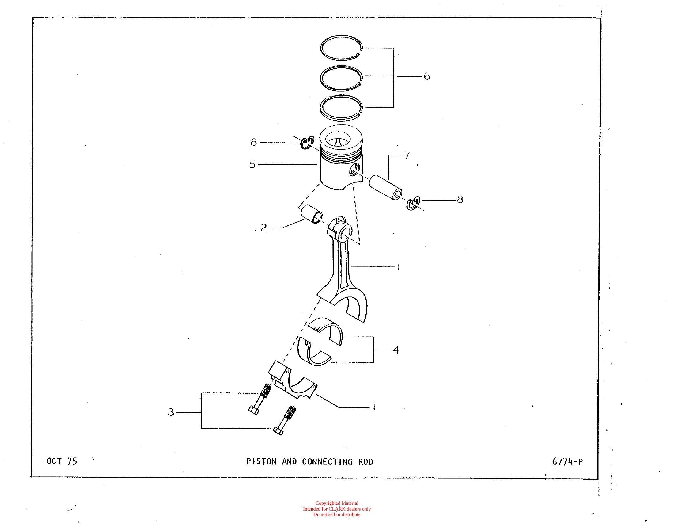 Catálogo de Peças Trator Rebocador Clark Utility Truck 60D (UT60D) - página interna