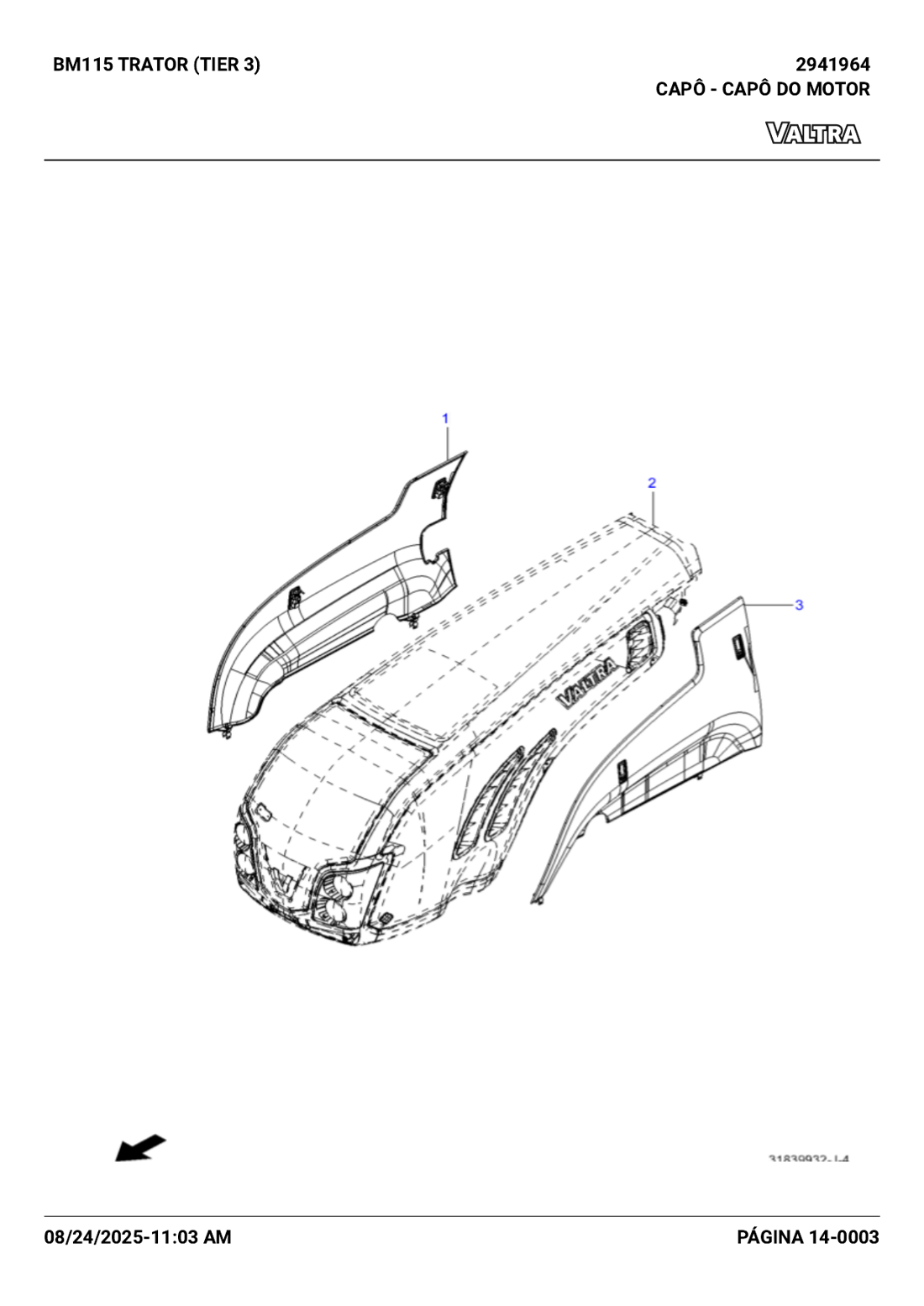 Catálogo de Peças Trator Valtra BM115