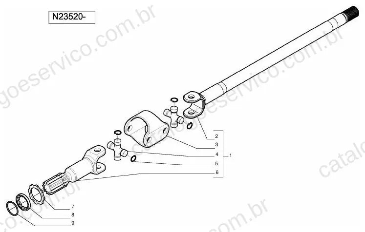 Vista explodida do Catálogo de Peças Valtra 8350HI — exemplo 1