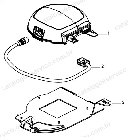 Vista explodida do catálogo de peças Valtra Auto-Guide 3000 — figura 1