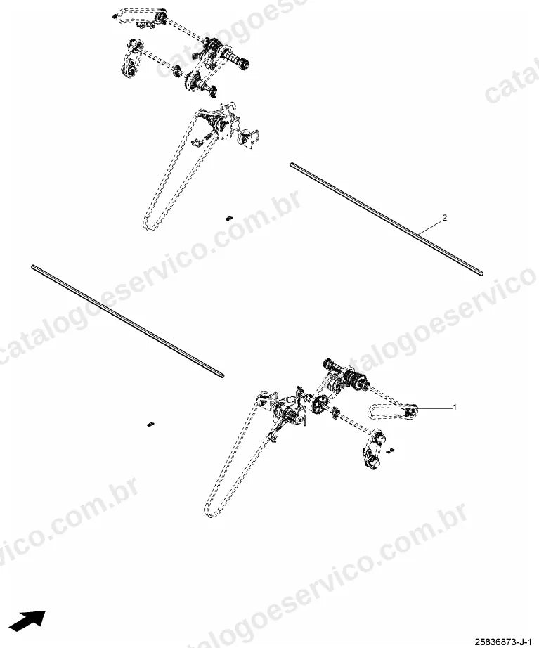 Vista explodida do catálogo de peças Valtra BP vDrive 905 a 1709 — figura 2