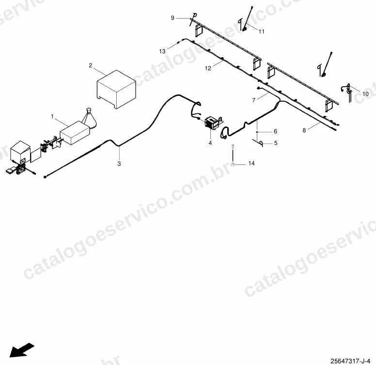 Vista explodida do catálogo de peças Valtra Frontier vDrive 1106 a 3016 — figura 3
