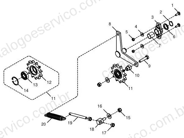 Vista explodida do Catálogo de Peças Valtra PM Series 500 — exemplo 2