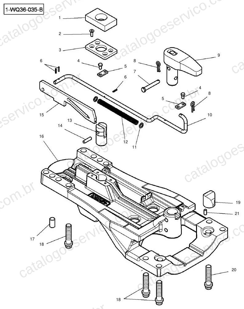 Vista explodida do Catálogo de Peças Valtra S352 — exemplo 3