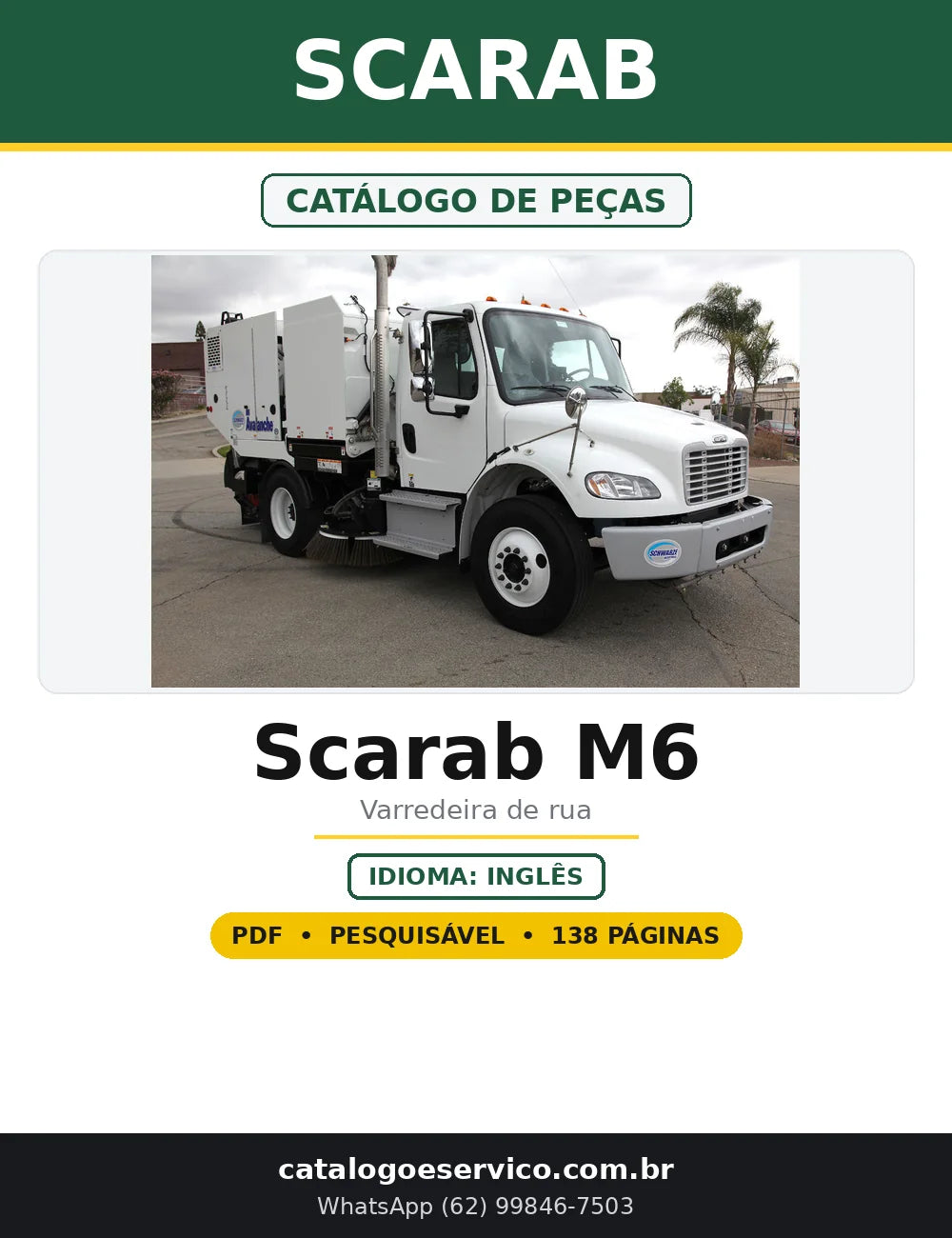 Capa do Catálogo de Peças Scarab Scarab M6 em PDF com 138 páginas