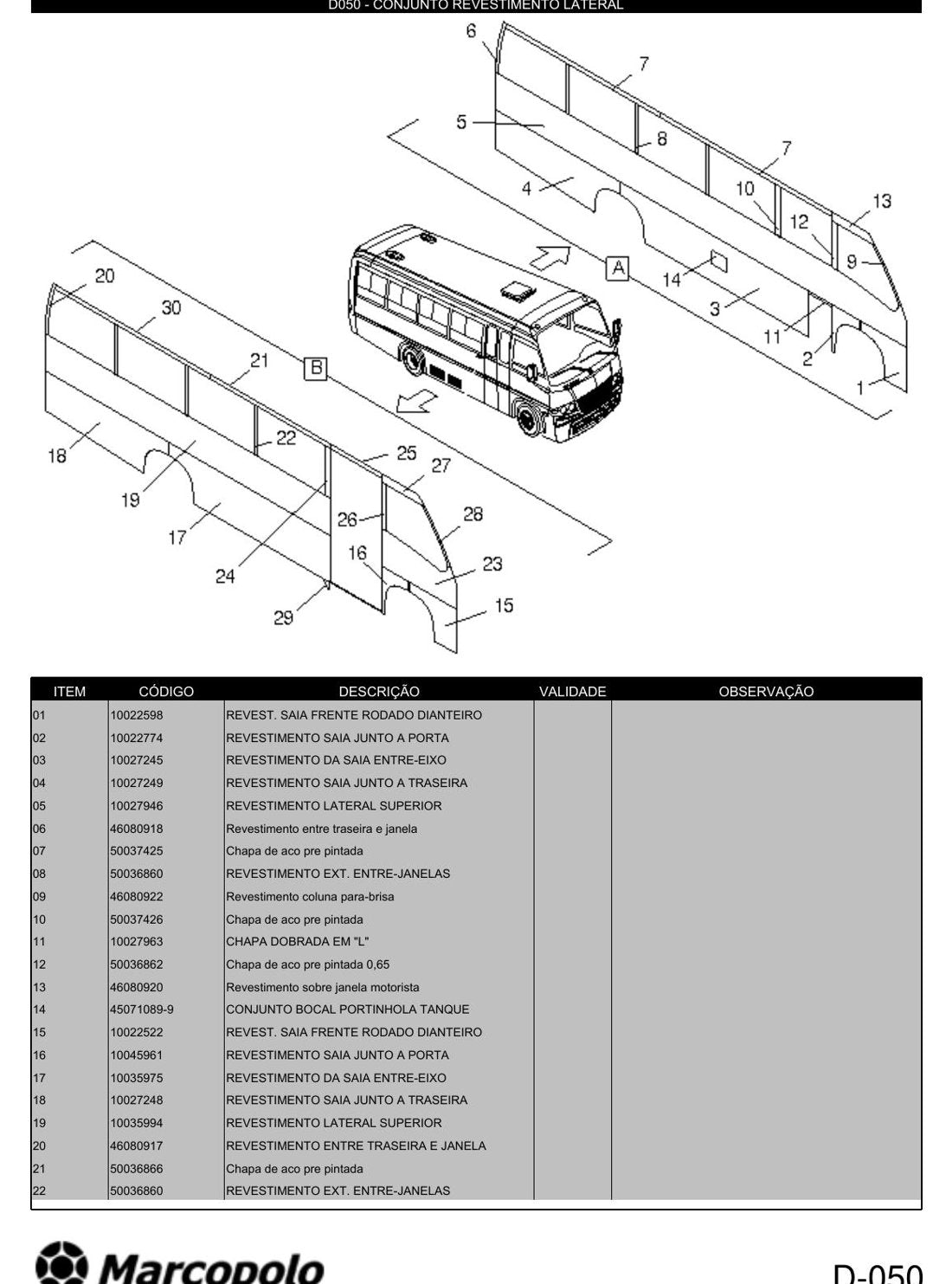 Catálogo de Peças Volare Volare V8 - versão Caminhos da Escola 2008 - Micro-ônibus - página 3