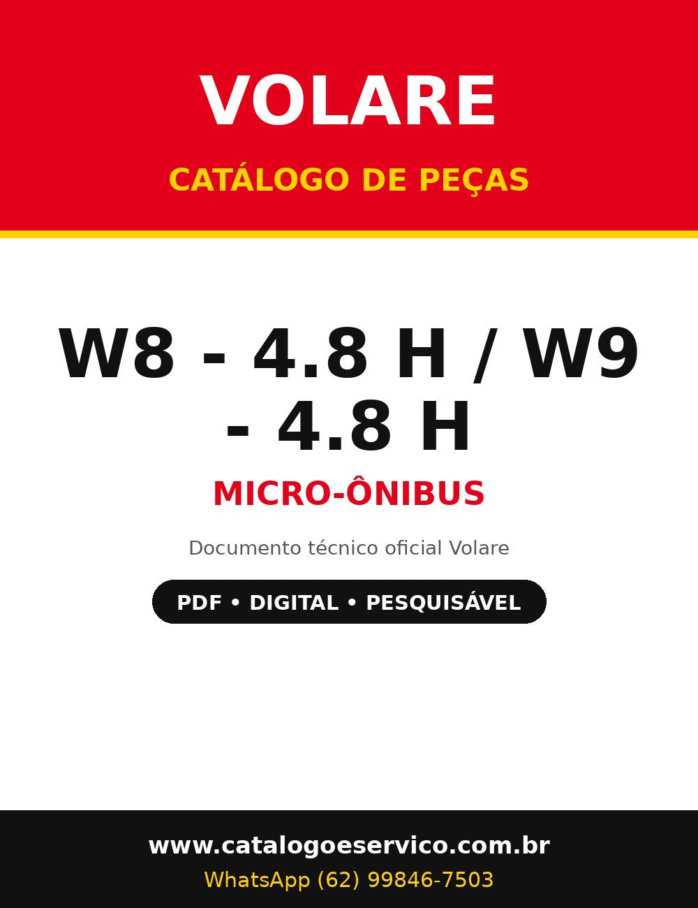 Catálogo de Peças Volare W8 - 4.8 H / W9 - 4.8 H - Micro-ônibus