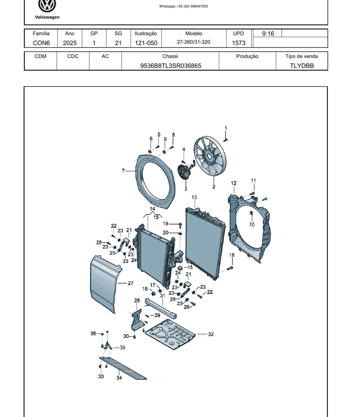 Catálogo de Peças Volkswagen - 27-260 / 31-320 - Caminhão - página 2