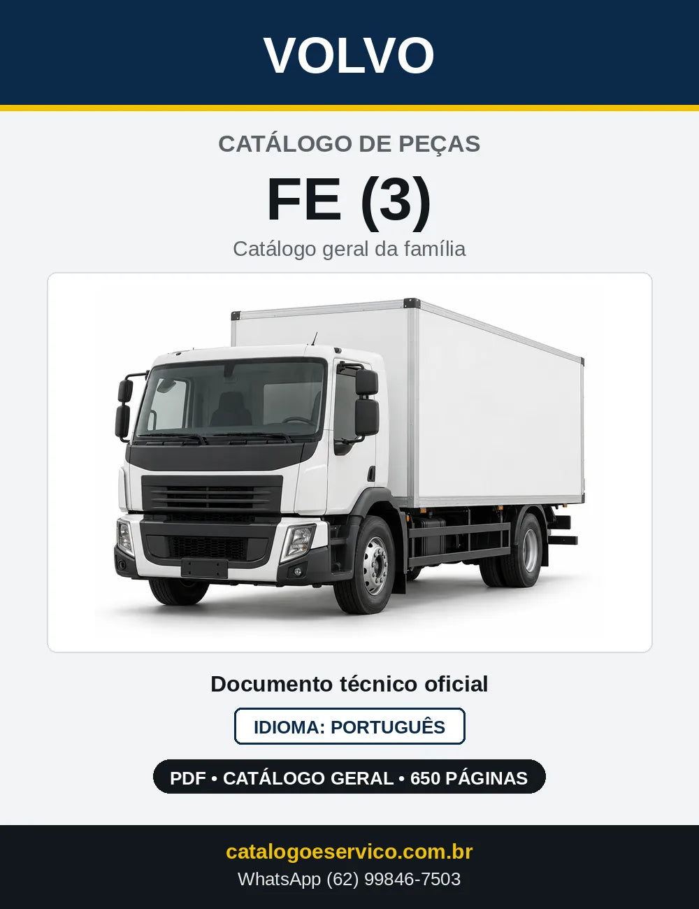 Capa do Catálogo de Peças Volvo FE (3) – caminhão