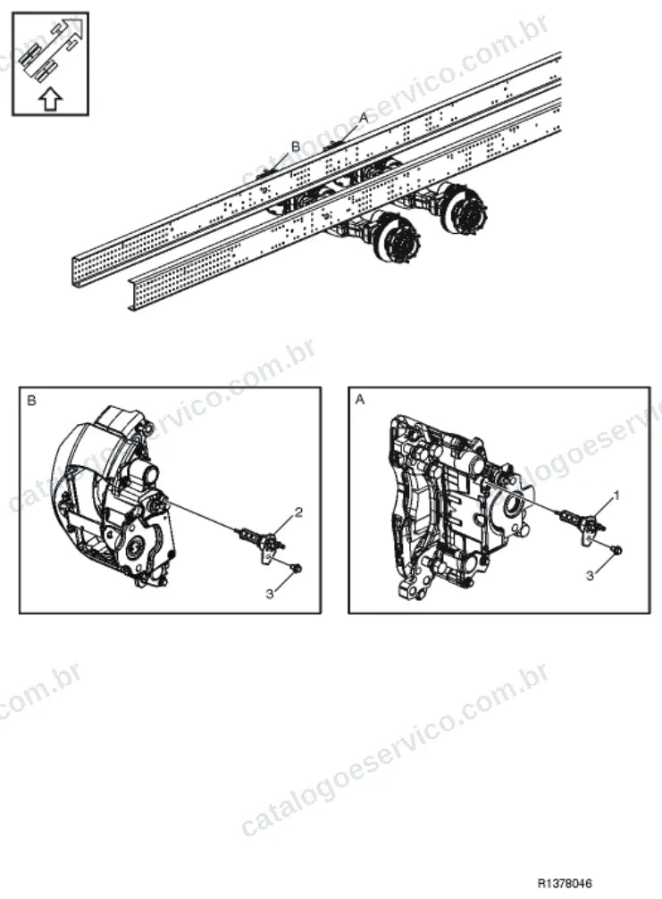 Vista explodida – freio – Catálogo de Peças Volvo FEE7 64R
