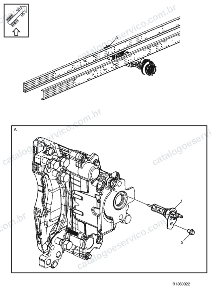 Vista explodida – freio – Catálogo de Peças Volvo FH13A62T (FH4)
