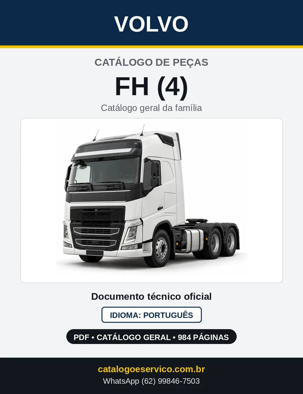 Capa do Catálogo de Peças Volvo FH (4) – caminhão