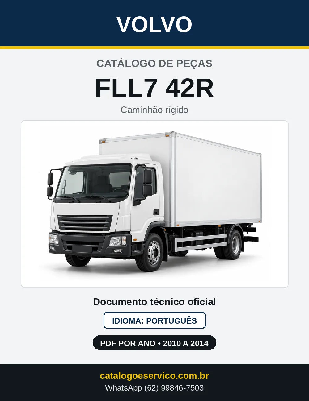 Capa do Catálogo de Peças Volvo FLL7 42R – caminhão