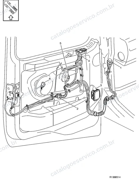 Vista explodida – sistema elétrico, iluminação e instrumentos – Catálogo de Peças Volvo FM 400