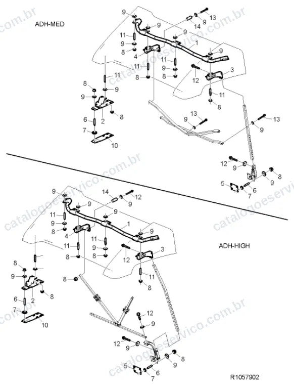 Vista explodida – carroceria, cabina e interior – Catálogo de Peças Volvo FM4 370