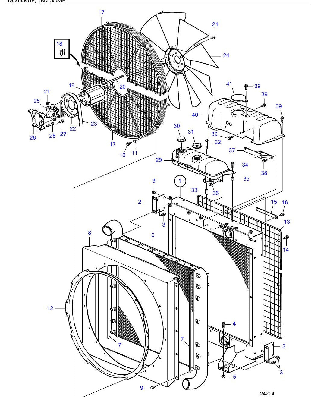 Catálogo de Peças Volvo Penta TAD1341GE a TAD1355GE Motor (Grupo Gerador) - página estratégica 2