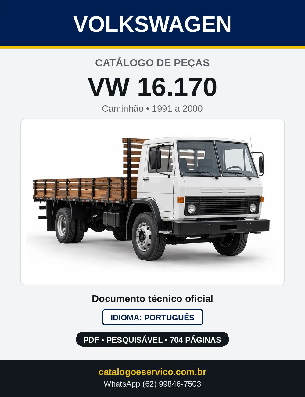 Catálogo de Peças VW 16.170 (1991 a 2000) — capa