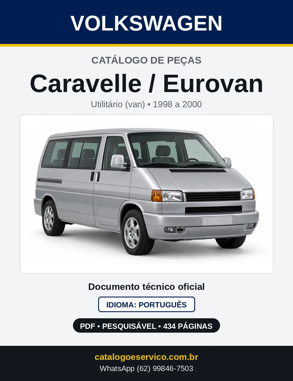 Catálogo de Peças VW Caravelle / Eurovan (1998 a 2000) — capa
