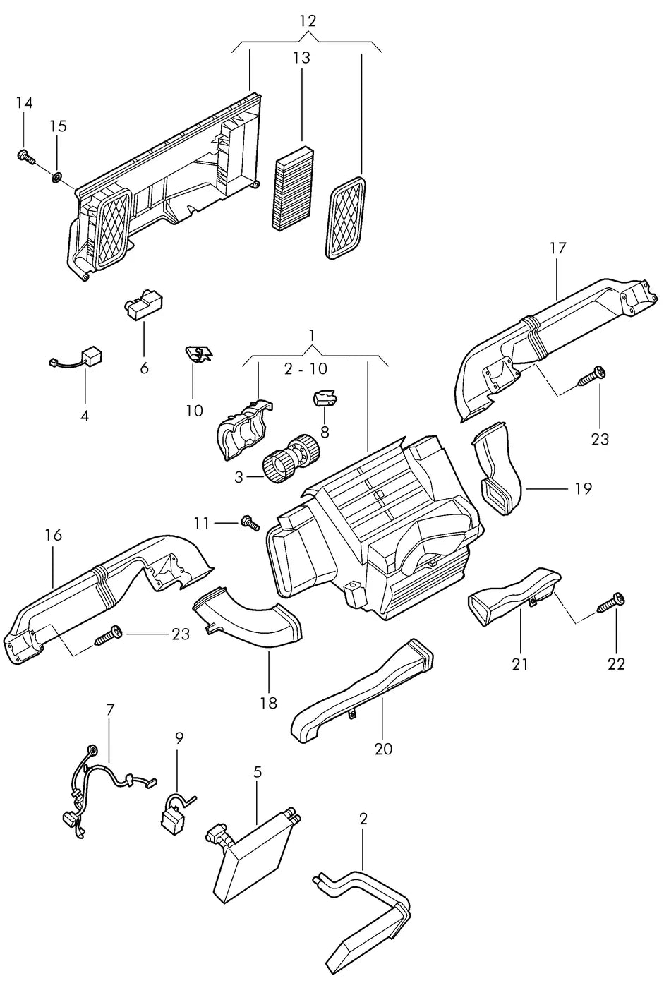 Vista explodida 4 do catálogo de peças VW Constellation 14.190 Euro V