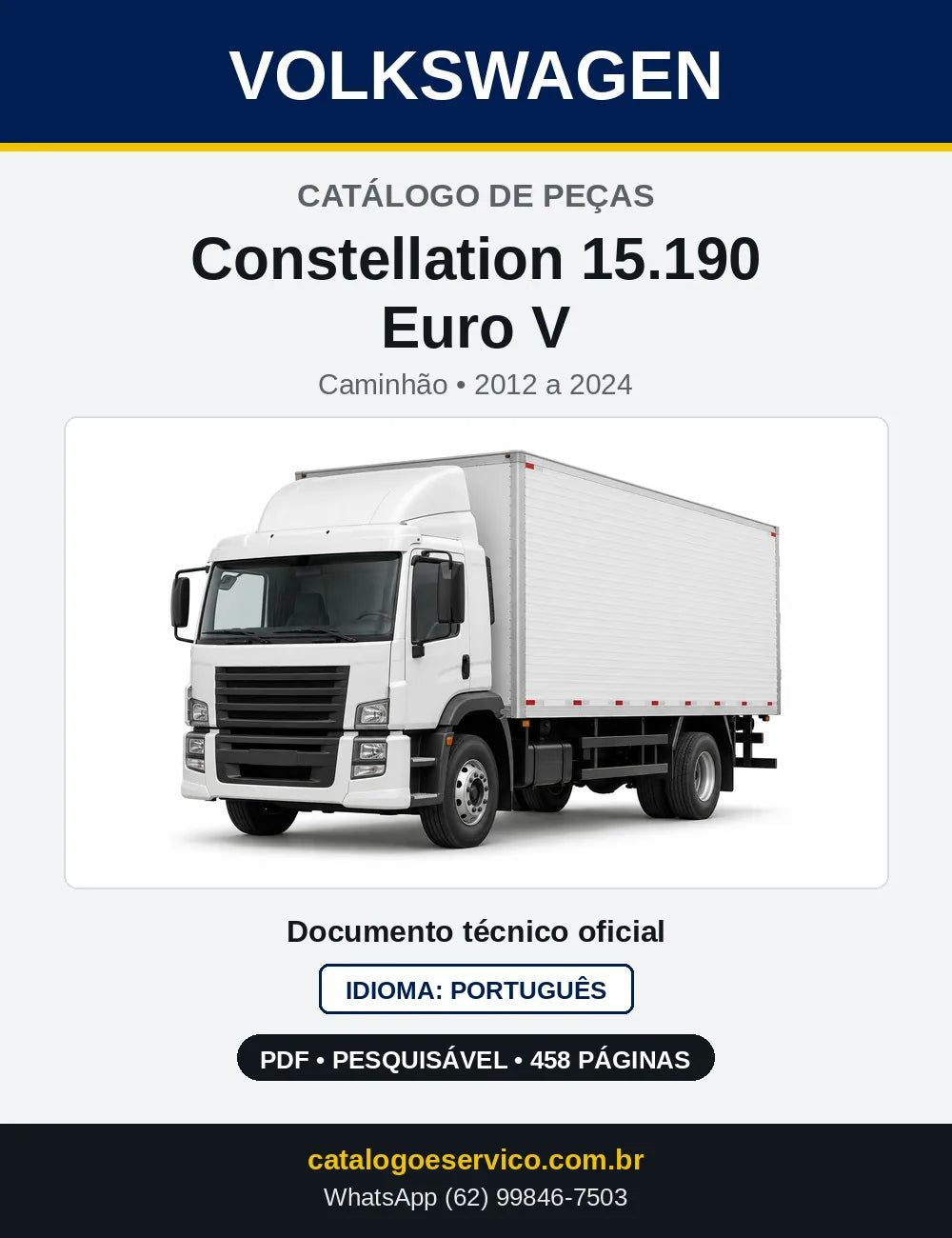 Catálogo de Peças VW Constellation 15.190 Euro V (2012 a 2024) — capa